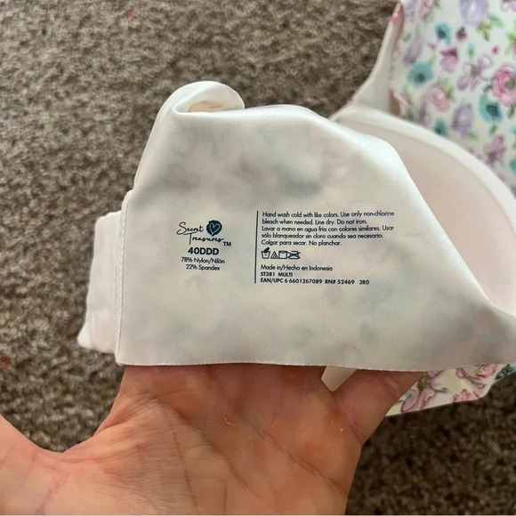 Secret Treasures 52469 Women Floral Light Lined Back Smoothing T Shirt Bra 40DDD - Picture 11 of 13